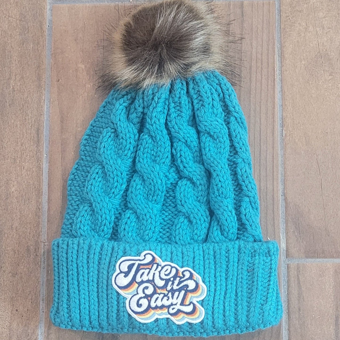 Light Blue Take It Easy Beanie