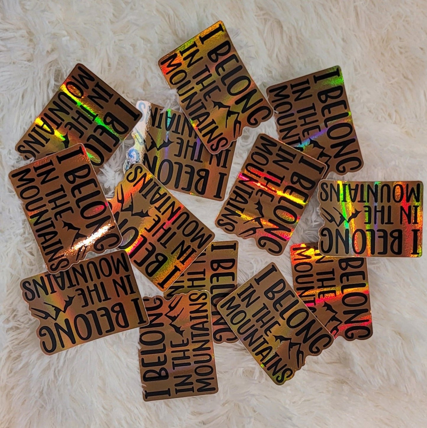 Many holographic stickers