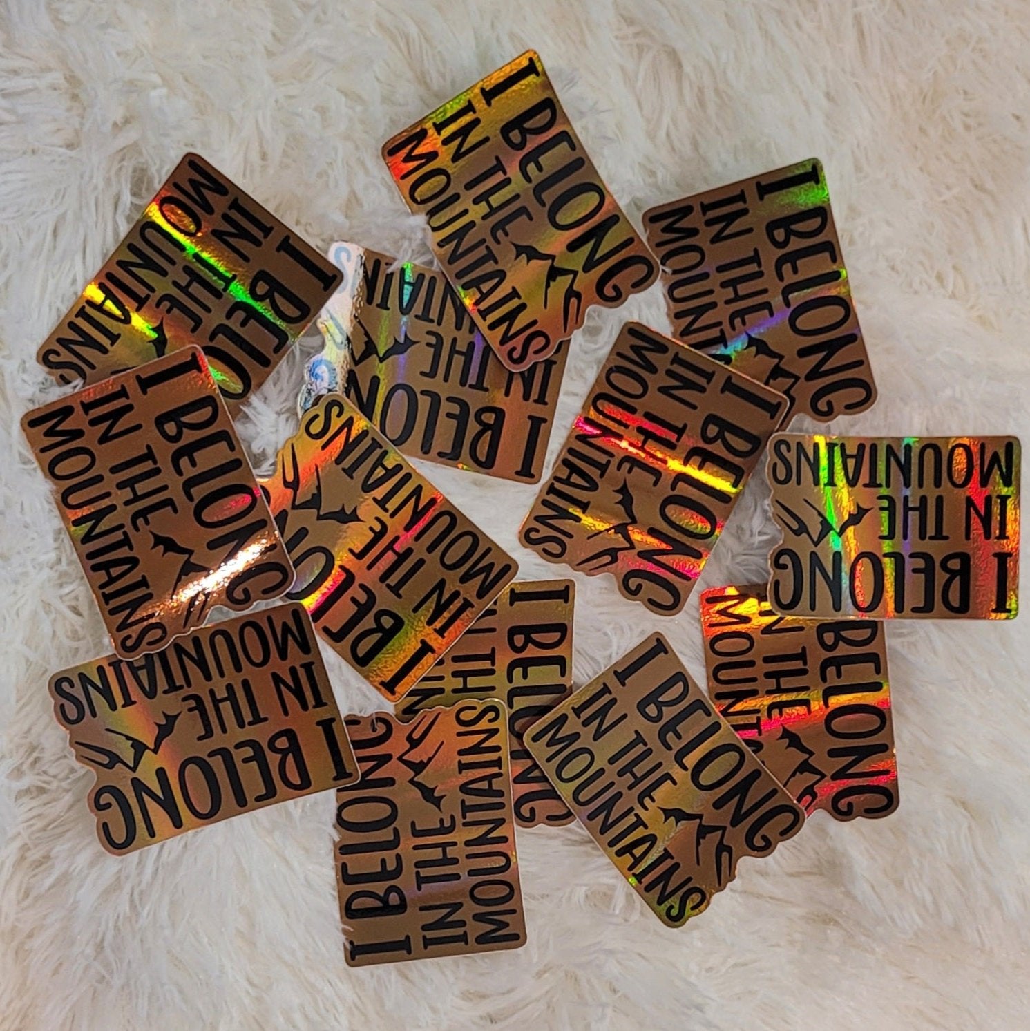 Many holographic stickers