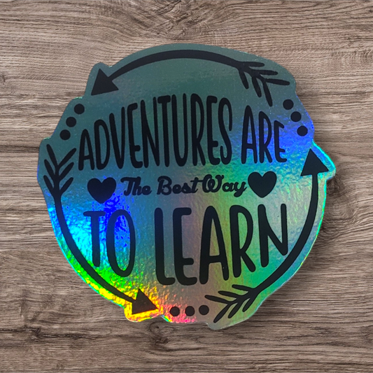Adventure Iridescent Holographic Stickers