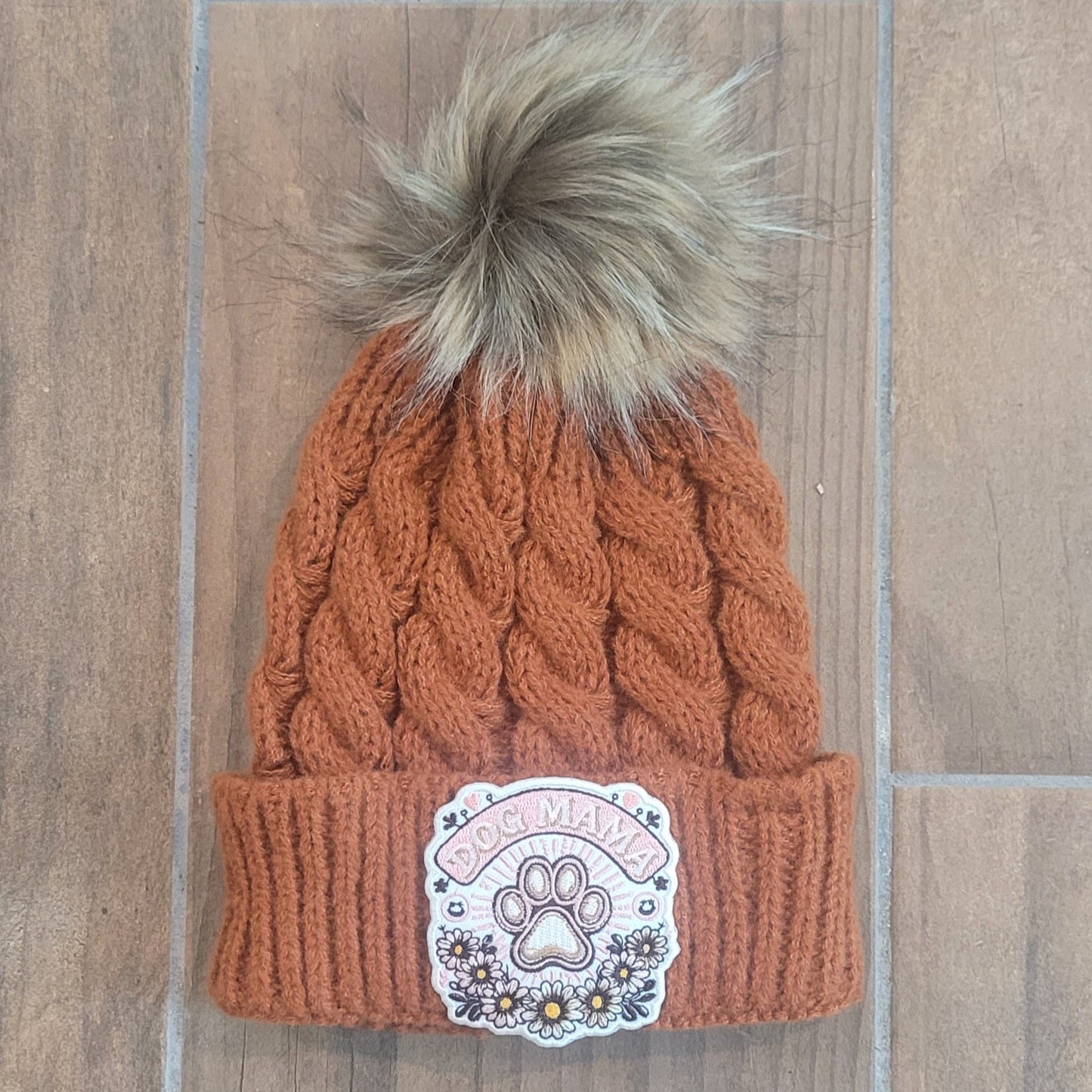 Floral Dog Mama Beanie