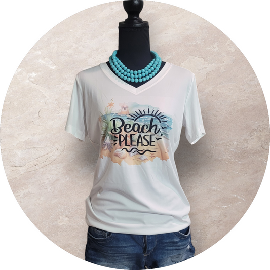 Vivid Voyages- "Beach Please" Tee